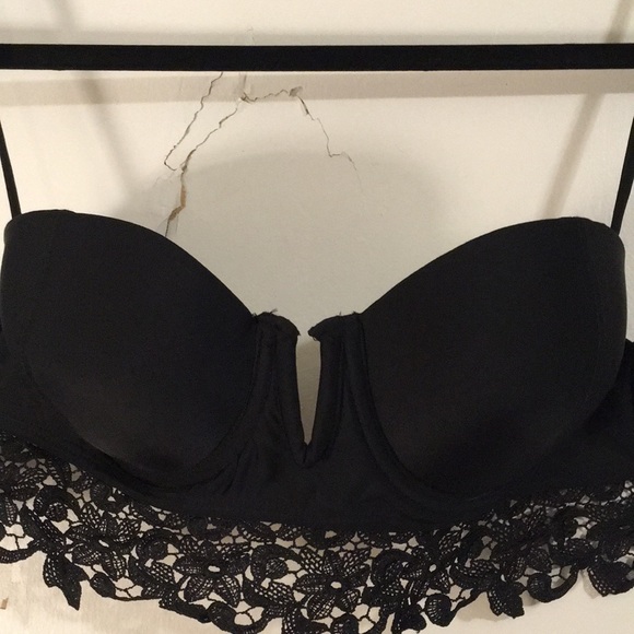 🖤🧡Black Lace Swim Top/Bralette (M) Gold hook🧡🖤 - Picture 10 of 10